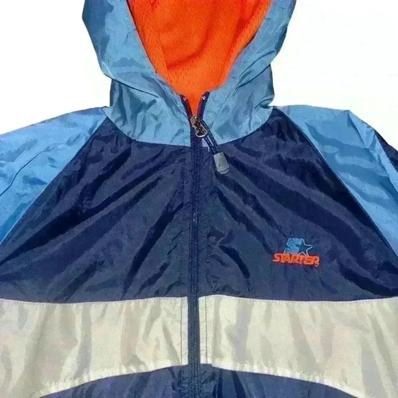Boy’s Vintage 1990 Starter Jacket Blue Orange XL - Picture 5 of 9